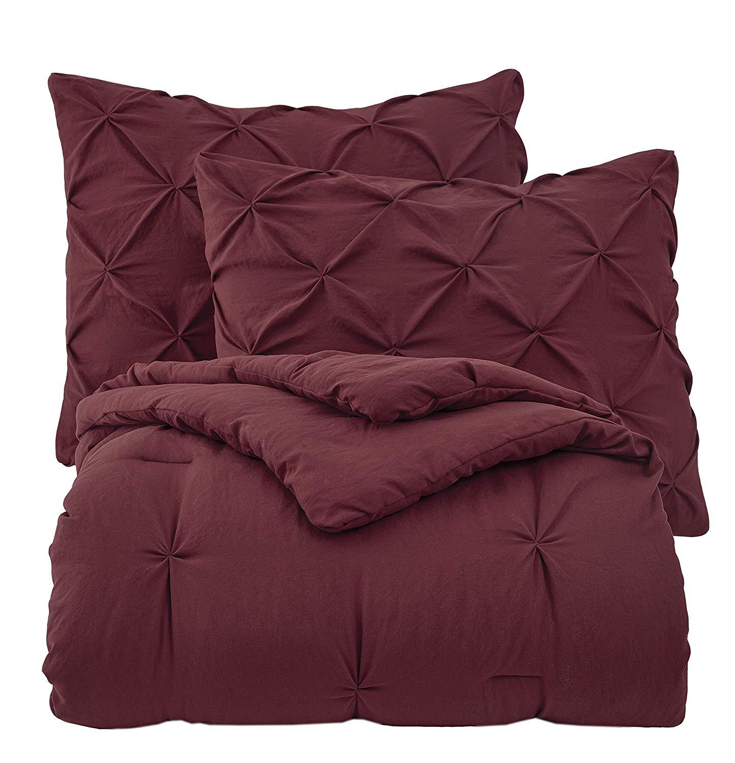 Comforter Set Wholesale Mari stonewashed Pinch Pleat Bed Cover Super