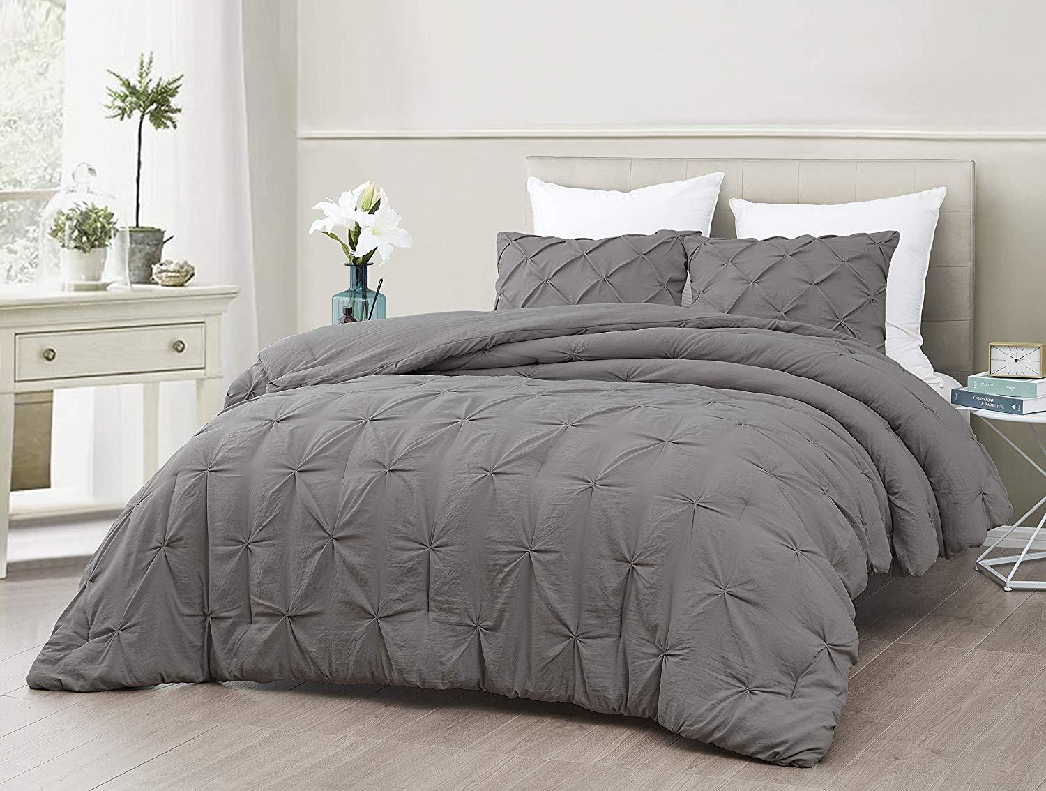 Comforter Set Wholesale Mari stonewashed Pinch Pleat Bed Cover Super