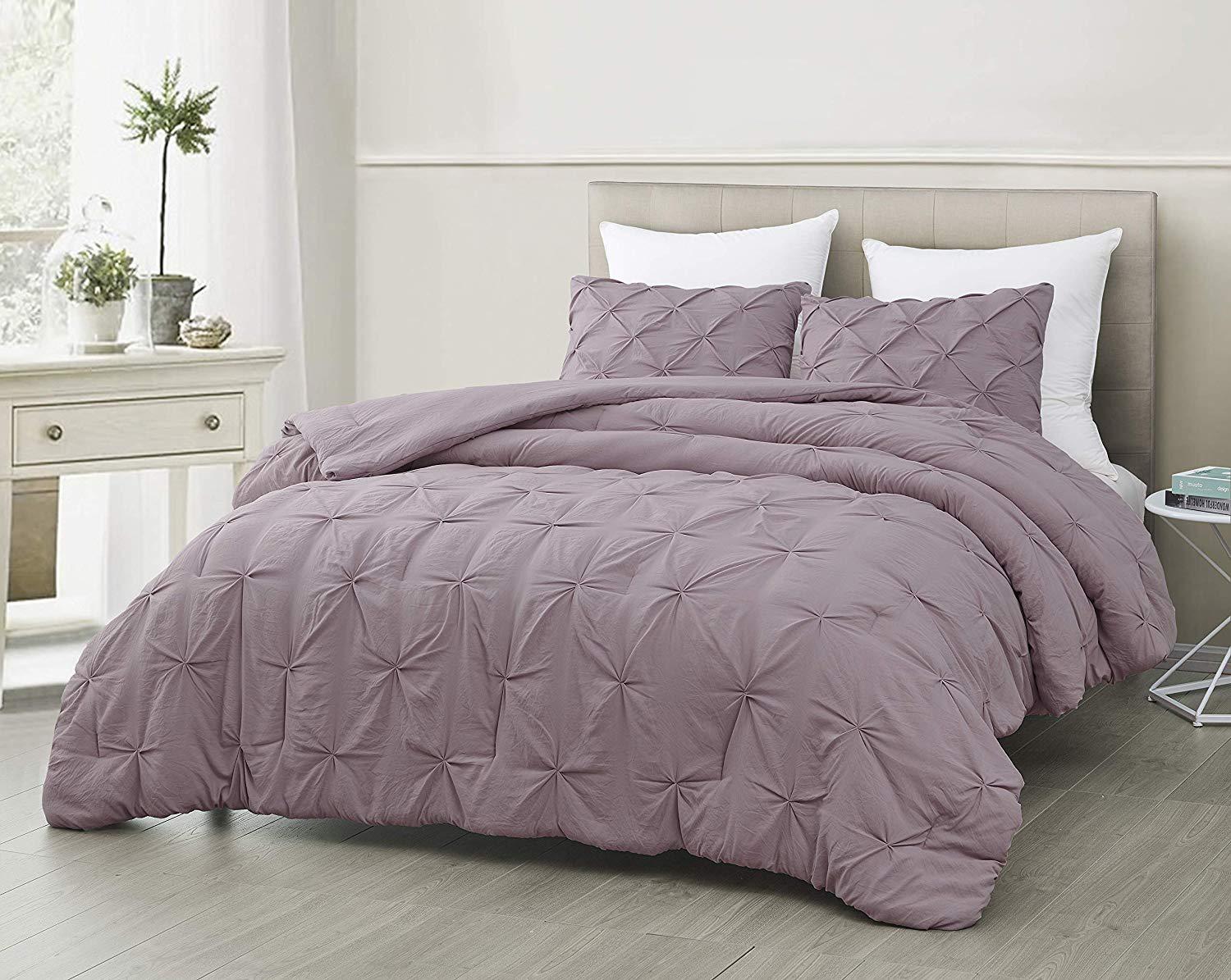 Comforter Set Wholesale Mari stonewashed Pinch Pleat Bed Cover Super