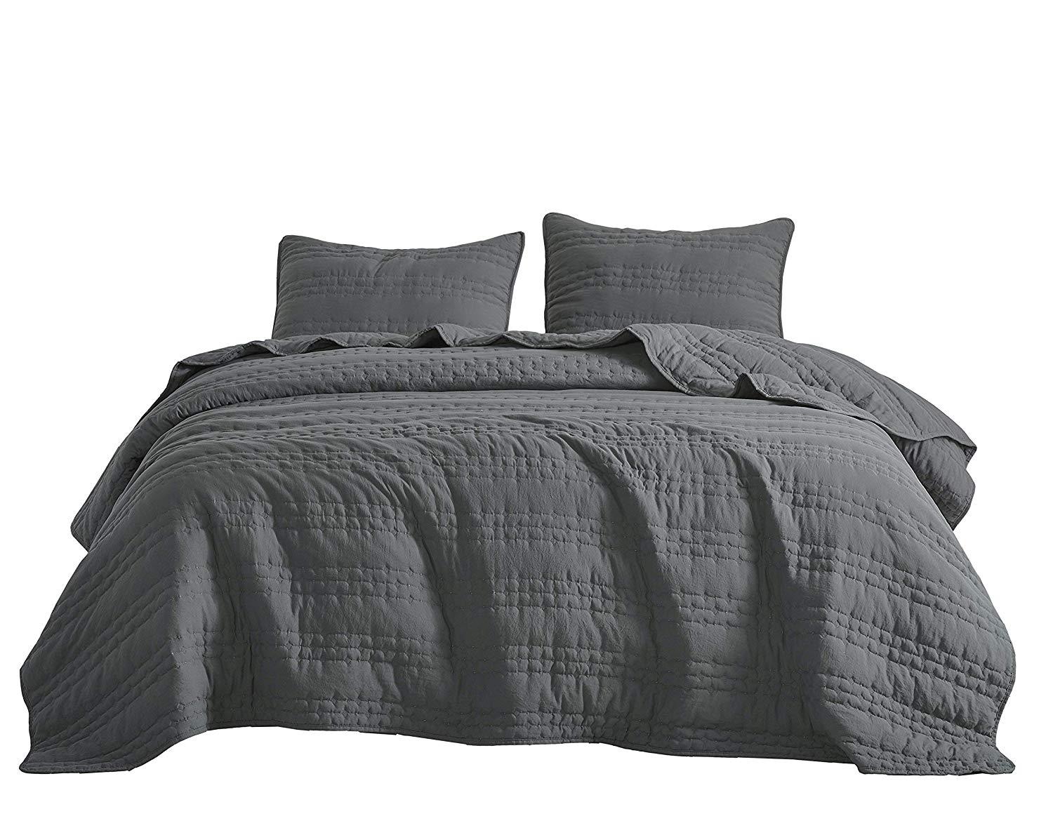 Quilted Coverlet Set Wholesale Stonish Bedspread StoneWashed Bed