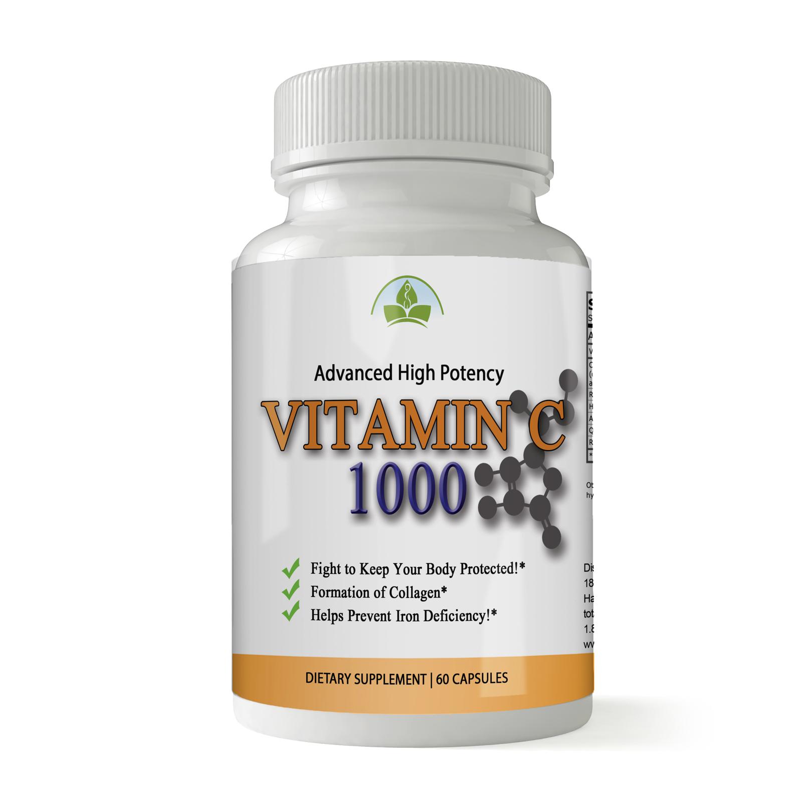 Totally Products Vitamin C 1000mg Immune Support 60 Capsules