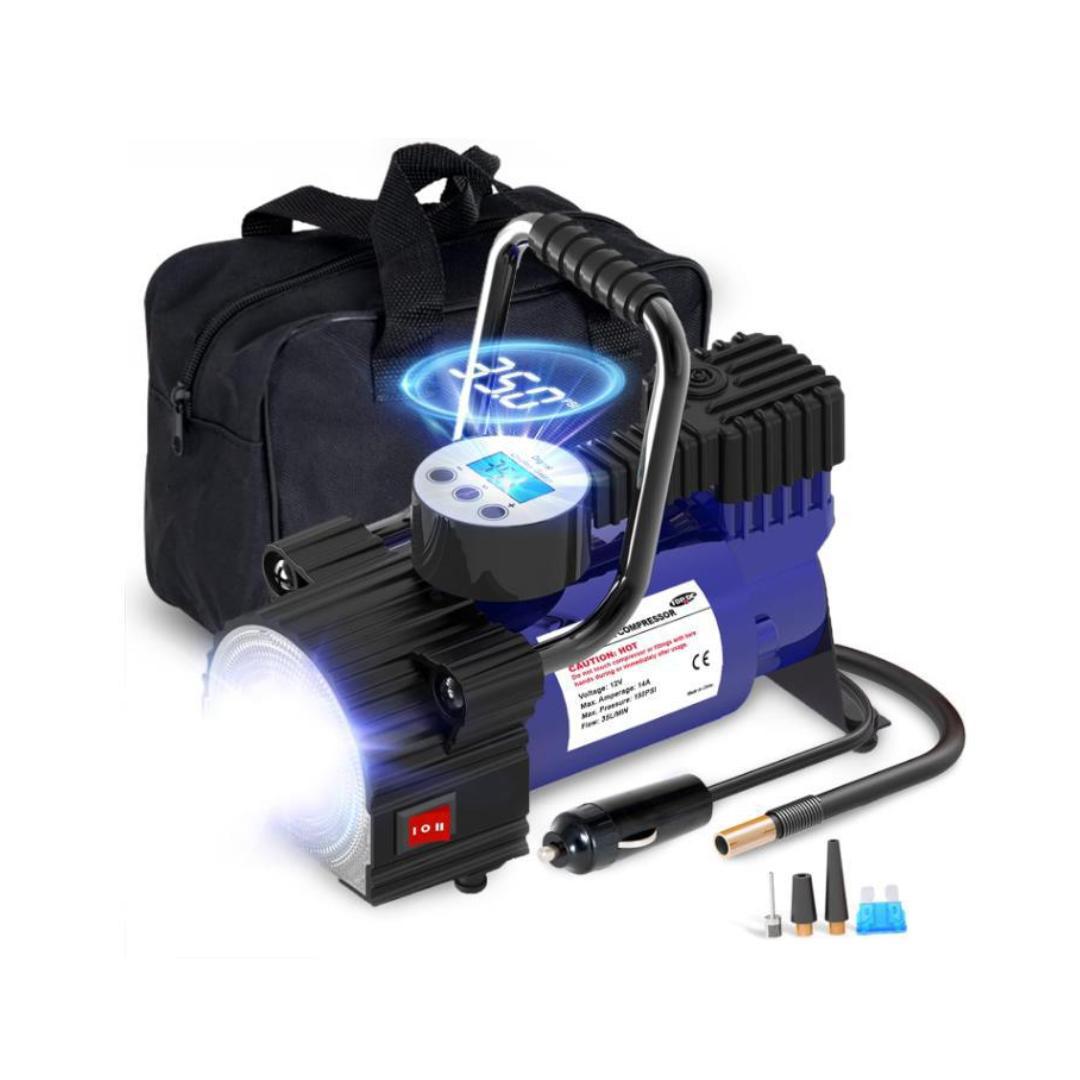 Air Compressor Tire Inflator | Portable Electric Pump With Digital Gauge - View #2
